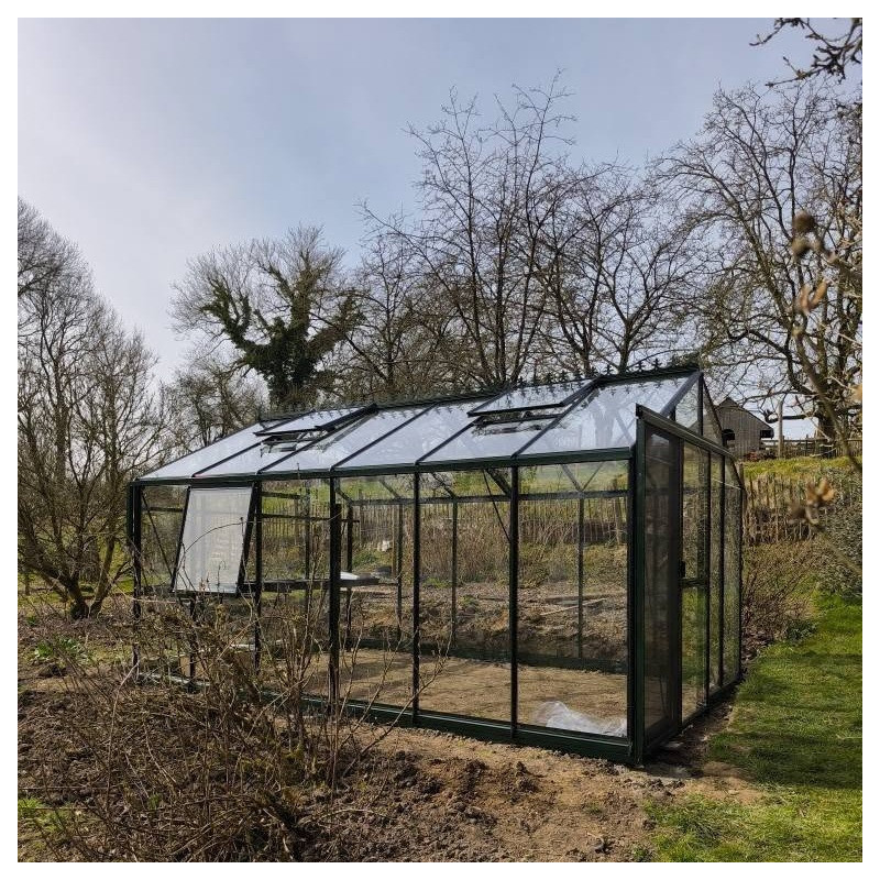 Filclair Serre de jardin en verre Vert  13.5m²