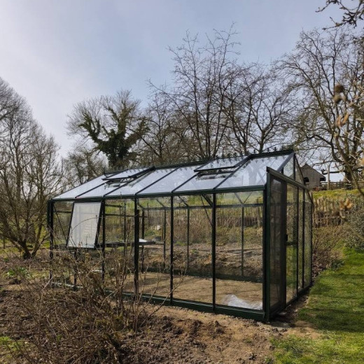Filclair Serre de jardin en verre Vert  13.5m²