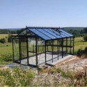 Filclair Serre de jardin en verre Noir  13.5m²