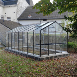 Filclair Serre de jardin en verre Gris 18m²