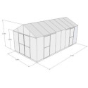 Filclair Serre de jardin en verre Vert 18m²