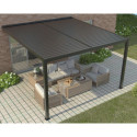 X-Metal Pergolas bioclimatiques Gris Aluminium 9m²