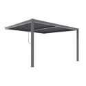 X-Metal Pergolas bioclimatiques Gris Aluminium 12m²