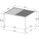 X-Metal Pergolas bioclimatiques Gris Aluminium 12m²