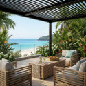 X-Metal Pergolas bioclimatiques Gris Aluminium 16m²