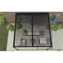 X-Metal Pergolas bioclimatiques Gris Aluminium 16m²