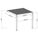 X-Metal Pergolas bioclimatiques Gris Aluminium 9m²