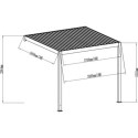 X-Metal Pergolas bioclimatiques Gris Aluminium 12m²