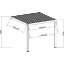 X-Metal Pergolas bioclimatiques Gris Aluminium 15m²
