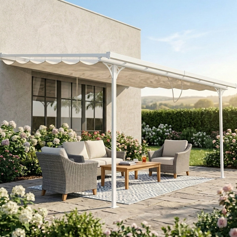X-Metal Stores pour pergolas Beige