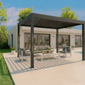 Habrita Pergolas bioclimatiques Gris Aluminium 11.9m²