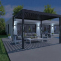 Habrita Pergolas bioclimatiques Gris Aluminium 11.9m²