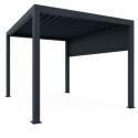 Habrita Pergolas bioclimatiques Gris Aluminium 11.9m²