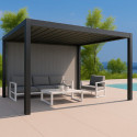 Habrita Pergolas bioclimatiques Gris Aluminium 11.9m²