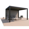 Habrita Pergolas bioclimatiques Gris Aluminium 11.9m²