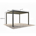 Habrita Pergolas bioclimatiques Gris Aluminium 11.9m²