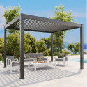 Habrita Pergolas bioclimatiques Gris Aluminium 11.9m²