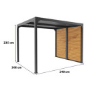 Habrita Pergolas bioclimatiques Gris Aluminium 7.2m²