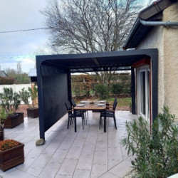 Habrita Pergolas bioclimatiques Gris Aluminium 10.80m²