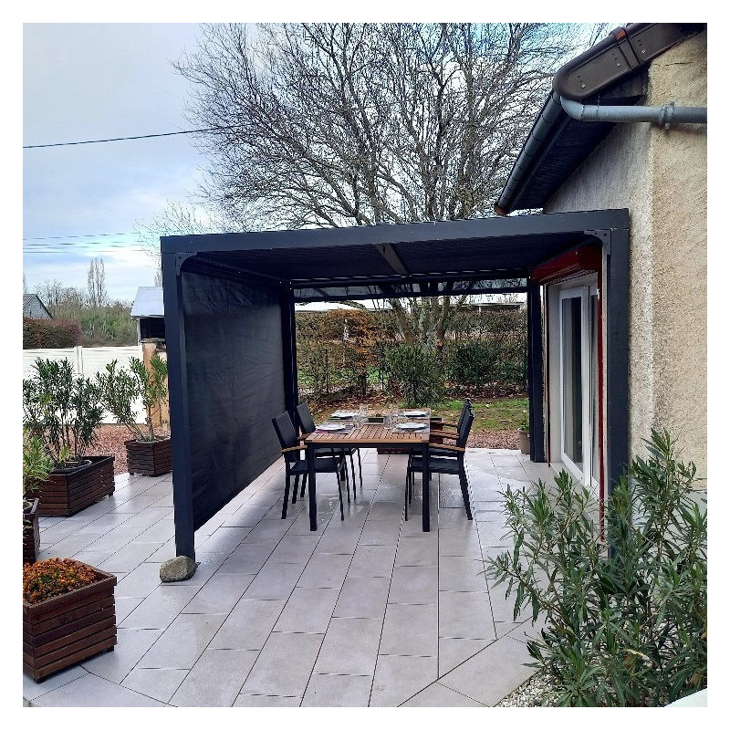 Habrita Pergolas bioclimatiques Gris Aluminium 10.80m²