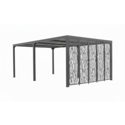 Habrita Pergolas bioclimatiques Gris Aluminium 21.5m²