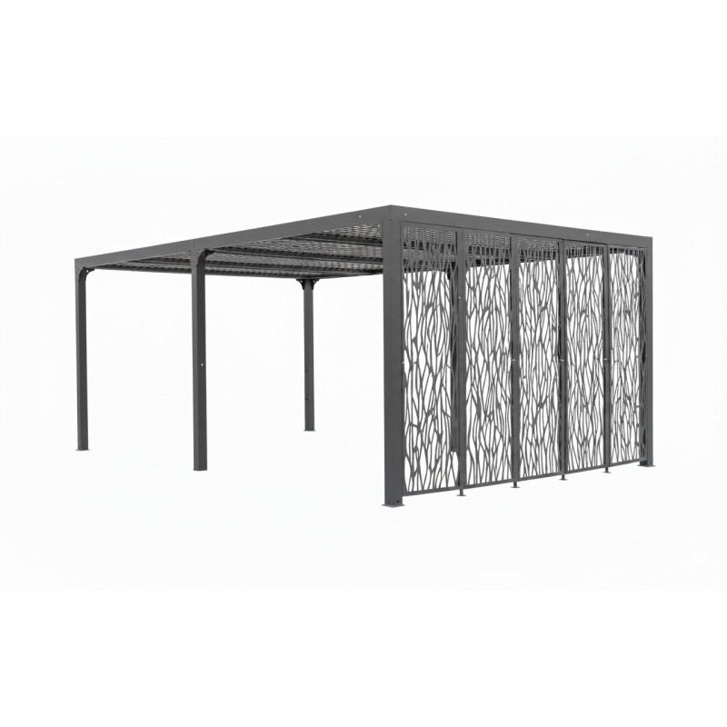 Habrita Pergolas bioclimatiques Gris Aluminium 21.5m²