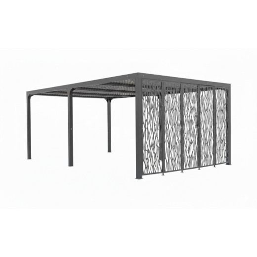 Habrita Pergolas bioclimatiques Gris Aluminium 21.5m²