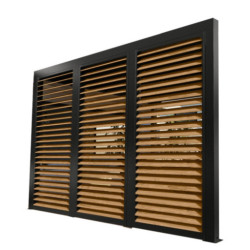 Habrita Panneaux pour pergolas Marron Aluminium