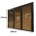 Habrita Panneaux pour pergolas Marron Aluminium
