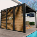 Habrita Panneaux pour pergolas Marron Aluminium
