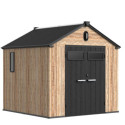 Jôbu Abri de jardin résine Bois naturel Polypropylène 5.5m²
