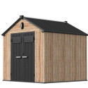 Jôbu Abri de jardin résine Bois naturel Polypropylène 5.5m²