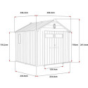 Jôbu Abri de jardin résine Bois naturel Polypropylène 5.5m²