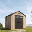 Jôbu Abri de jardin résine Bois naturel Polypropylène 5.5m²