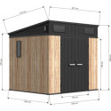 Jôbu Abri de jardin résine Bois naturel Polypropylène 4.71m²