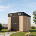 Jôbu Abri de jardin résine Bois naturel Polypropylène 4.71m²