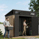 Jôbu Abri de jardin résine Bois naturel Polypropylène 4.71m²