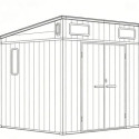 Jôbu Abri de jardin résine Bois naturel Polypropylène 4.71m²
