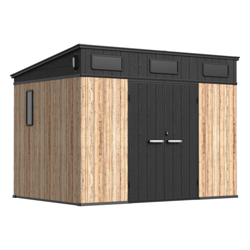 Jôbu Abri de jardin résine Bois naturel Polypropylène 6.03m²
