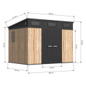 Jôbu Abri de jardin résine Bois naturel Polypropylène 6.03m²