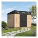 Jôbu Abri de jardin résine Bois naturel Polypropylène 6.03m²