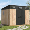 Jôbu Abri de jardin résine Bois naturel Polypropylène 6.03m²