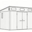 Jôbu Abri de jardin résine Bois naturel Polypropylène 6.03m²