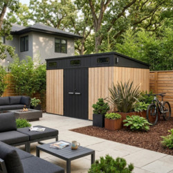 Jôbu Abri de jardin résine Bois naturel Polypropylène 7.3m²
