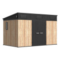 Jôbu Abri de jardin résine Bois naturel Polypropylène 7.3m²