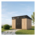 Jôbu Abri de jardin résine Bois naturel Polypropylène 7.3m²