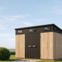 Jôbu Abri de jardin résine Bois naturel Polypropylène 7.3m²