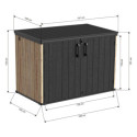 Jôbu Coffre de jardin Bois naturel Résine