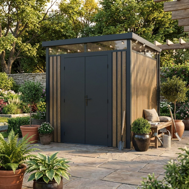 X-Metal Abri de jardin métal Marron Acier galvanisé 5m²