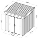 X-Metal Abri de jardin métal Marron Acier galvanisé 5m²